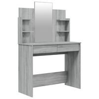 vidaXL Dressing Table with Mirror Grey Sonoma 96x40x142 cm