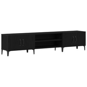 vidaXL TV Cabinet Black Oak 180 x 31.5 x 40 cm Engineered Wood