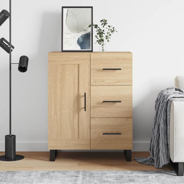 vidaXL Sideboard Sonoma Oak 69.5x34x90 cm Engineered Wood