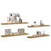 vidaXL Wall Shelf 4 pcs Beige 120 x 23.5 x 4 cm Engineered Wood