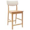 vidaXL Dining Chairs 2 pcs Natural 48 x 49 x 95 cm Solid Rubber Wood
