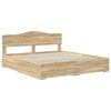 vidaXL Bed Frame with Drawer Sonoma Oak 180 x 200 cm Engineered Wood