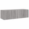 vidaXL 5 Piece TV Wall Cabinets with LED Lights Grey Sonoma