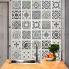 WALPLUS Wall Sticker Azulejo Vintage Blue 10x10cm 24 Sheets