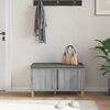 vidaXL Hall Bench with Cushion with Door Grey Sonoma 80 x 38 x 46 cm
