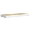 vidaXL Floating Wall Shelves 4 pcs Oak and White 60x23.5x3.8 cm MDF
