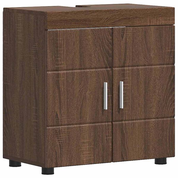 vidaXL Bathroom Cabinet Set TULUM Brown Oak 60 x 34 x 63 cm