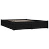 vidaXL Bed Frame without Mattress with Drawers Black 140x190 cm (814933+814998)
