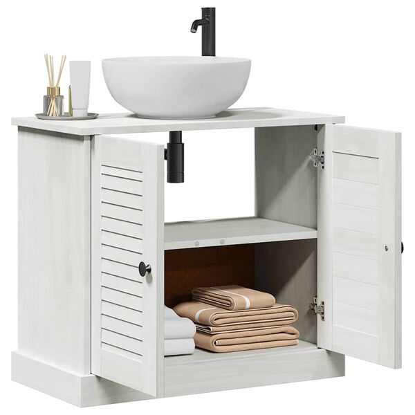 vidaXL Sink cabinet VIGO White and Antique White 68 x 34 x 59 cm