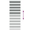 vidaXL Zebra Blind Dark Grey 60x150 cm Fabric Width 55.9 cm Polyester