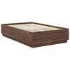 vidaXL Bed Frame with Headboard Brown Oak 120 x 200 cm Engineered Wood