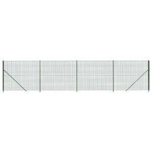 vidaXL Wire Mesh Fence with Flange Green 1.8x10 m