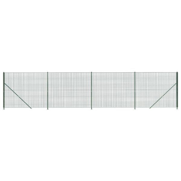 vidaXL Wire Mesh Fence with Flange Green 1.8x10 m