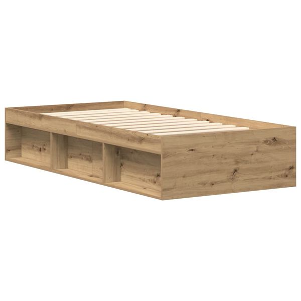 vidaXL Bed Frame without Mattress Artisan Oak 100x200cm Engineered Wood
