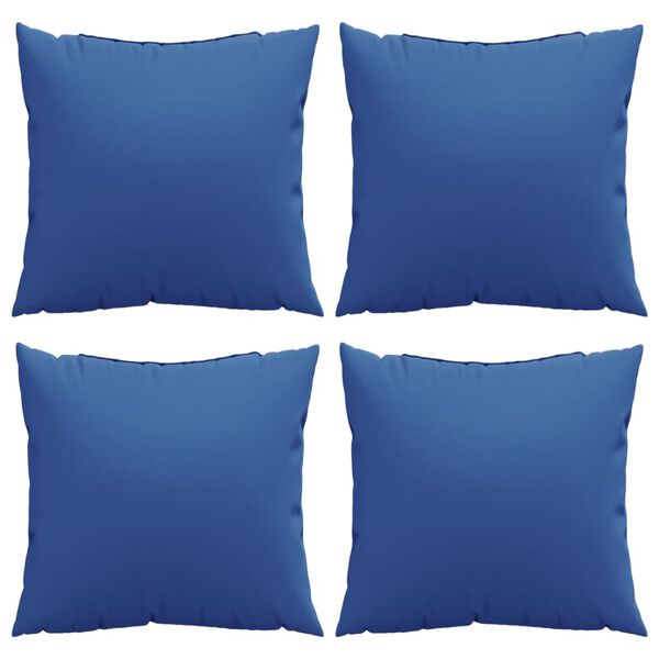 vidaXL Sofa Cushions 4 pcs Royal Blue 40x40 cm Fabric