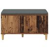 vidaXL Hall Bench with Cushion with Storage Old Wood 80 x 38 x 46 cm