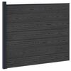 vidaXL Fence Panel WPC and Aluminium Black