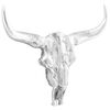vidaXL Bull Skull Silver 53 x 11 x 40 cm Aluminium