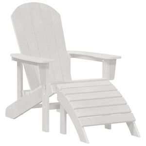 vidaXL Adirondack Chair White 74 x 82 x 92cm HDPE
