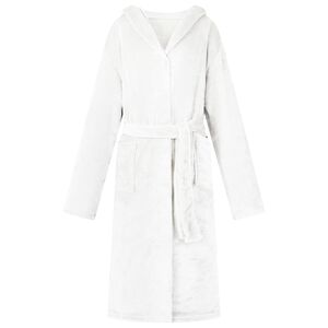 vidaXL Bathrobe Hoodie White XL Flannel