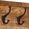 vidaXL Wall-mounted Coat Rack with 5 Hooks Solid Wood Mango