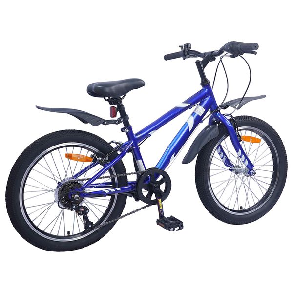 vidaXL Kids Bike 24'' 6-Speed for 8-12 Years Old Dark Blue