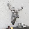 vidaXL Deer Head Decoration Wall-Mounted Aluminium Silver