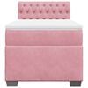 vidaXL Box Spring Bed with Mattress Pink 80x200 cm Velvet