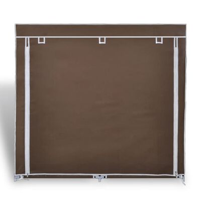 vidaXL Fabric Shoe Cabinet with Cover 115 x 28 x 110 cm Brown