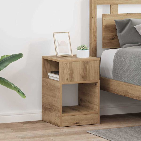 vidaXL End Table 2 pcs Artisan Oak 30.5 x 30 x 45 cm Engineered Wood