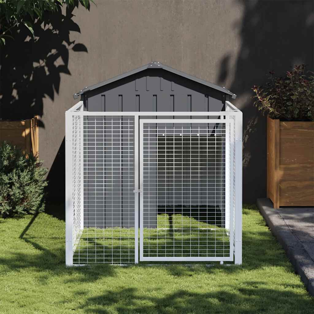 Galvanised steel dog store runs