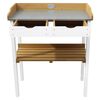 AXI Potting Table with 2 Drawers Brown and White