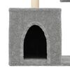 vidaXL Cat Tree with Sisal Scratching Posts Light Grey 86 cm