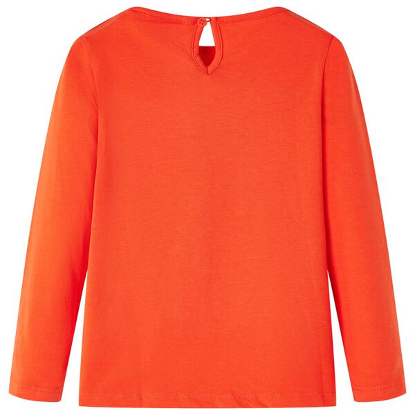 Kids' T-shirt with Long Sleeves Dark Orange 116