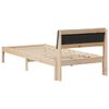 vidaXL Bed frame Brown and dark grey 100 x 200 cm Solid pine wood