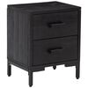 vidaXL Bedside Cabinets 2 pcs Black 36x30x45 cm Solid Wood Pine