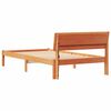 vidaXL Bed Frame with Headboard Wax Brown 80 x 200 cm Solid Pine Wood