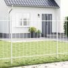vidaXL Garden Fence White 170 x 165 cm Powder-Coated Steel