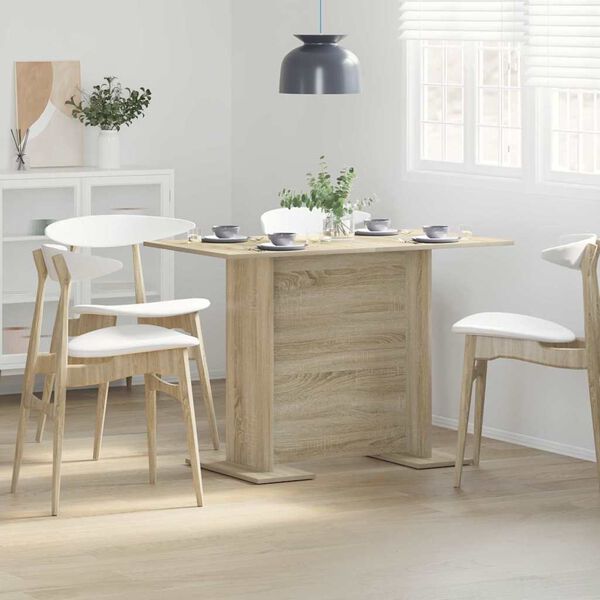 vidaXL Dining Table Sonoma Oak 110 x 60 x 75 cm Engineered Wood