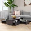 vidaXL Nesting Coffee Table Set Grey 100x100x26.5 cm Engineered Wood