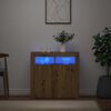 vidaXL Sideboard with LED Lights Artisan Oak 80x35x75 cm Engineered Wood