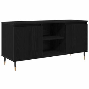 vidaXL TV Cabinet 104 x 35 x 50 cm Black Oak Engineered Wood
