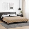 vidaXL Summer Duvet Black and Taupe 200 x 200 cm Microfiber