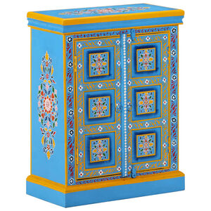 vidaXL Sideboard | Turquoise, Multicolour | Solid mango wood | Medium