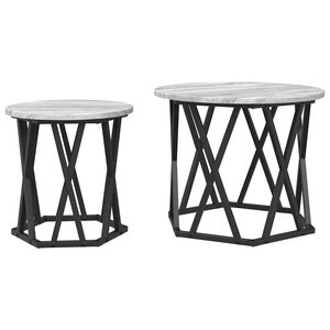 vidaXL Side Table 2 pcs Grey Sonoma 50 x 50 x 40 cm