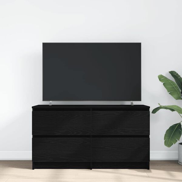 vidaXL TV Cabinet Black 100x35x54 cm Engineered Wood