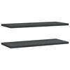 vidaXL Wall Shelves 2 pcs 100x40 cm Black Stainless Steel