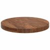 vidaXL Table Top Dark brown Ø 50 x 4 cm Solid oak wood