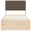 vidaXL Bed Frame with Upholstered Headboard Taupe 75 x 190 cm