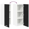 vidaXL Hanging Cabinet 2 pcs Black Oak and White 30 x 31 x 80 cm